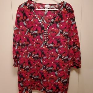 Jaclyn Smith Print Top